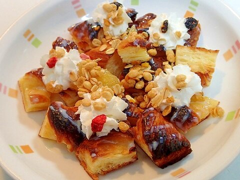 ❤焼きデニッシュとフルグラのホットデザート❤